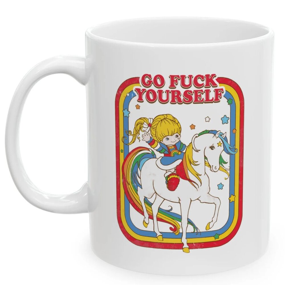 Rainbow Brite GFY Mug – Retro Funny Coffee Mug 91